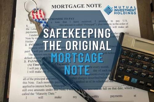 Safekeeping the Original Mortgage Note on Image of a Mortgage Note