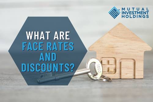 What are Face Rates and Discounts on Image of Small, Wood Home with House Key