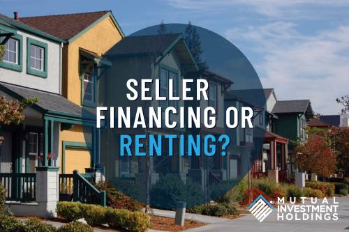 Seller Financing or Renting on Image of a Row of Townhomes
